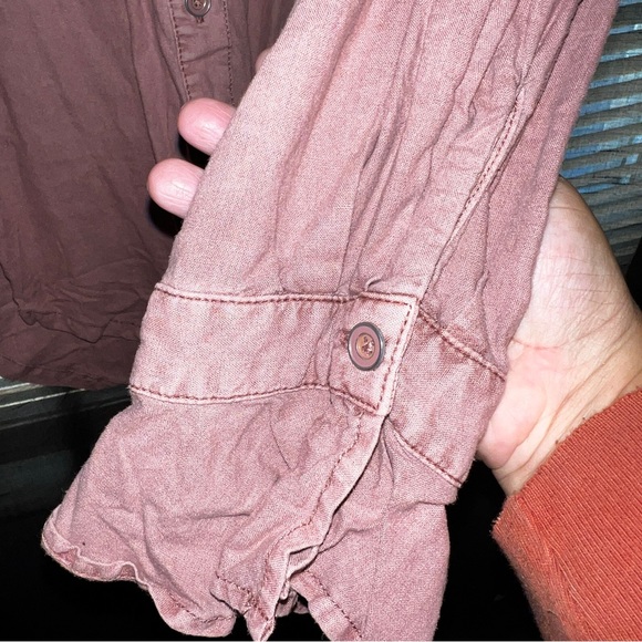 Free People Dusty Pink Button Down - Picture 7 of 9